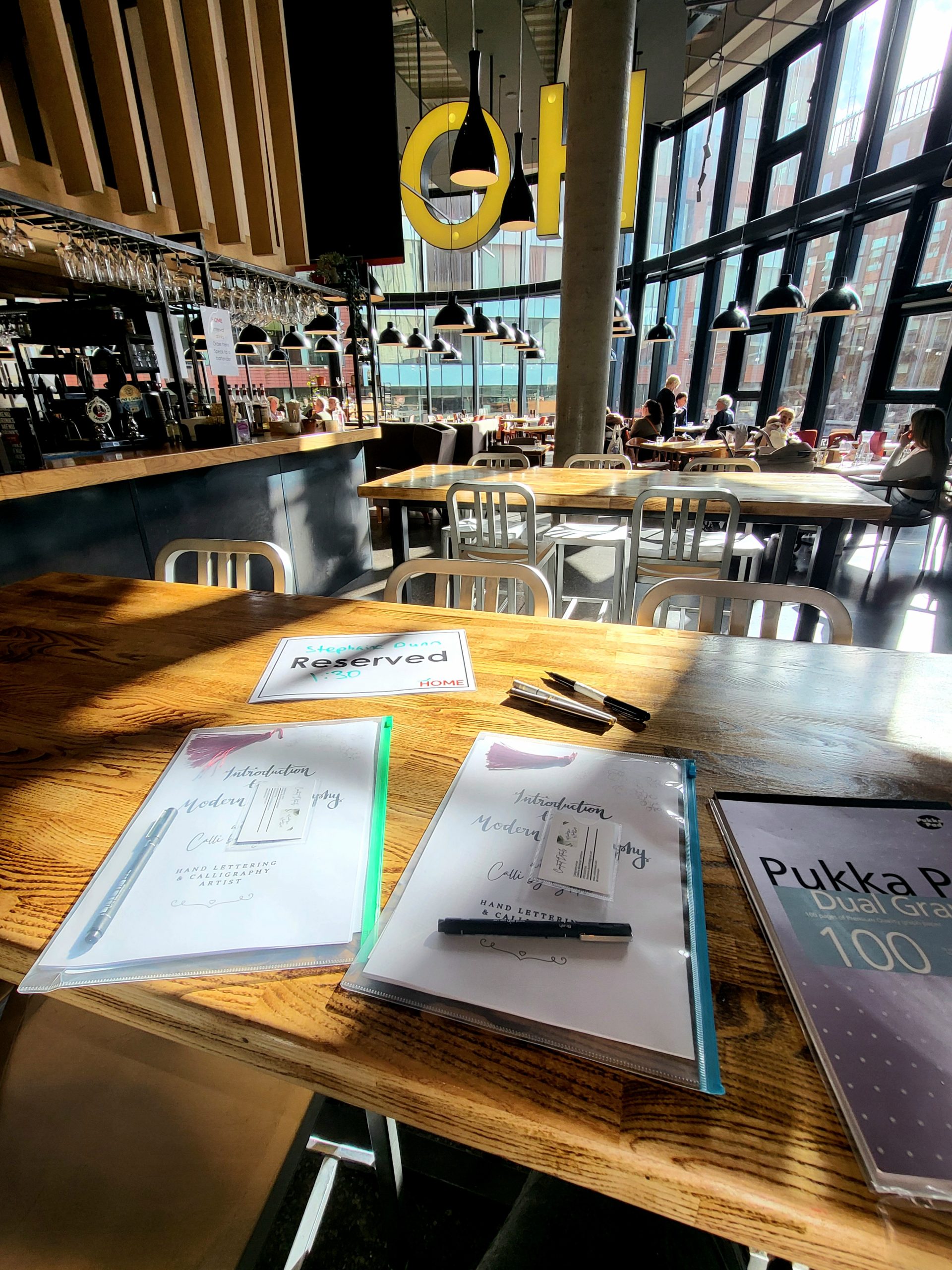 A cosy Calligraphy class at Manchester’s cultural centre, HOME.